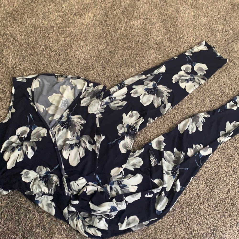 Venue blue flowered jumpsuit